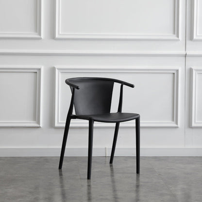 Multicolor Plastic Dining Armchair Contemporary Style Chair for Dining Room Black 1 Piece Clearhalo ' kitchen&dining_furn' 'Dining Chairs' 'Dining Tables & Seating' 'dining_chair' 'furn' 'furn_dining_chair' 'Furniture' 'furniture_dining_chair' 'Kitchen & Dining Furniture' 'kitchen' 3575739