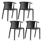 Multicolor Plastic Dining Armchair Contemporary Style Chair for Dining Room Black 4 Piece Set Clearhalo ' kitchen&dining_furn' 'Dining Chairs' 'Dining Tables & Seating' 'dining_chair' 'furn' 'furn_dining_chair' 'Furniture' 'furniture_dining_chair' 'Kitchen & Dining Furniture' 'kitchen' 3575741