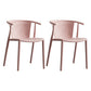 Multicolor Plastic Dining Armchair Contemporary Style Chair for Dining Room Pink 2 Piece Set Clearhalo ' kitchen&dining_furn' 'Dining Chairs' 'Dining Tables & Seating' 'dining_chair' 'furn' 'furn_dining_chair' 'Furniture' 'furniture_dining_chair' 'Kitchen & Dining Furniture' 'kitchen' 3575743