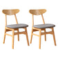 Contemporary Wooden Indoor Open Back Dining Side Chair of 16'' Wide Dining Chair Dark Gray 2 Piece Set Natural Wood Clearhalo ' kitchen&dining_furn' 'Dining Chairs' 'Dining Tables & Seating' 'dining_chair' 'furn' 'furn_dining_chair' 'Furniture' 'furniture_dining_chair' 'Kitchen & Dining Furniture' 'kitchen' 3575769