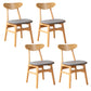 Contemporary Wooden Indoor Open Back Dining Side Chair of 16'' Wide Dining Chair Dark Gray 4 Piece Set Natural Wood Clearhalo ' kitchen&dining_furn' 'Dining Chairs' 'Dining Tables & Seating' 'dining_chair' 'furn' 'furn_dining_chair' 'Furniture' 'furniture_dining_chair' 'Kitchen & Dining Furniture' 'kitchen' 3575770