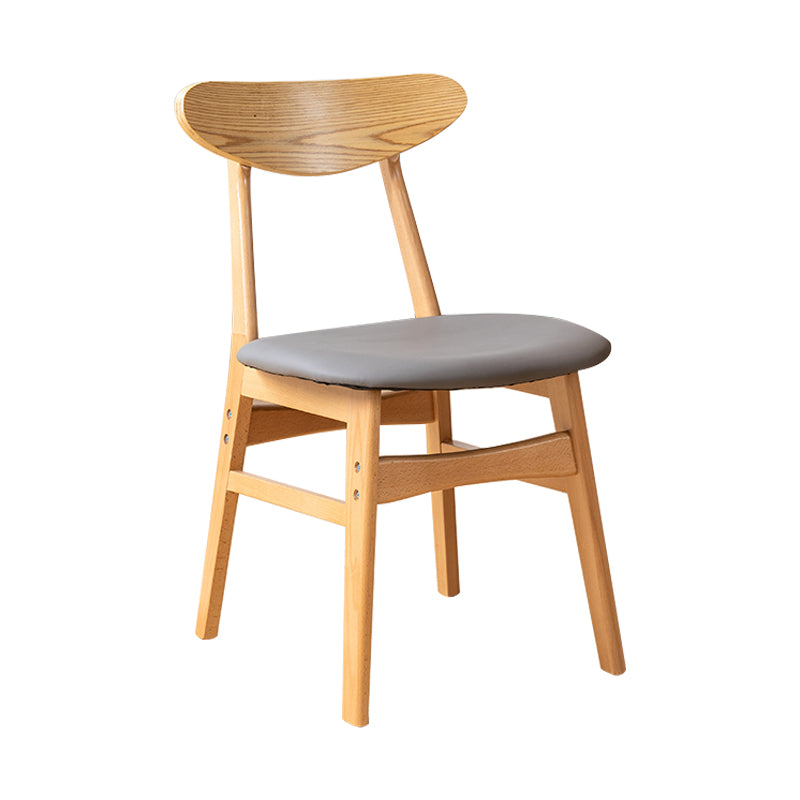 Contemporary Wooden Indoor Open Back Dining Side Chair of 16'' Wide Dining Chair Clearhalo ' kitchen&dining_furn' 'Dining Chairs' 'Dining Tables & Seating' 'dining_chair' 'furn' 'furn_dining_chair' 'Furniture' 'furniture_dining_chair' 'Kitchen & Dining Furniture' 'kitchen' 3575775