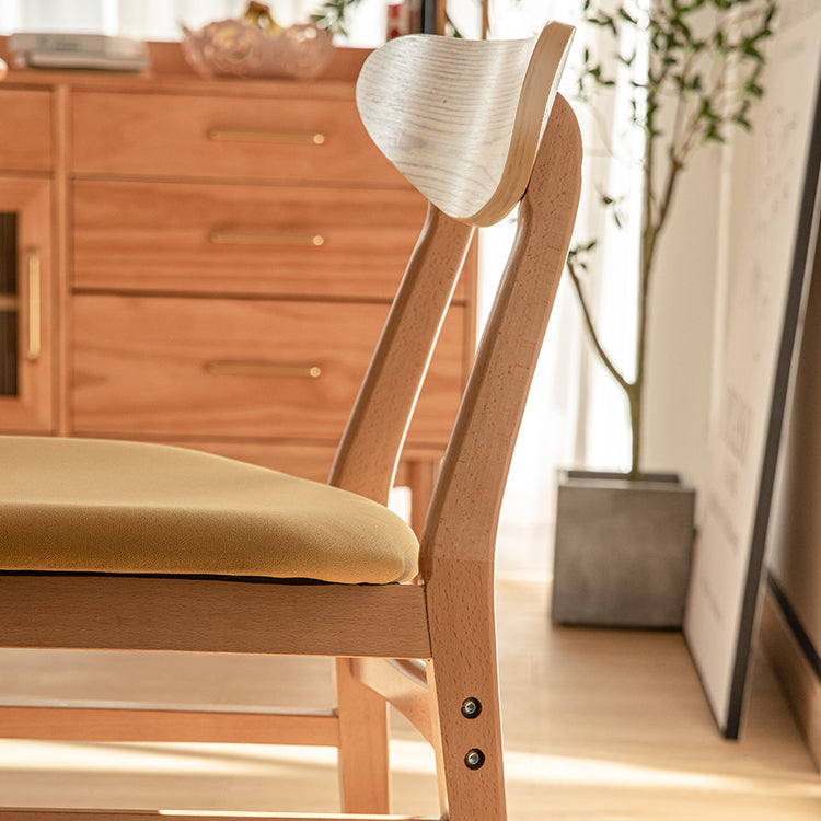 Contemporary Wooden Indoor Open Back Dining Side Chair of 16'' Wide Dining Chair Clearhalo ' kitchen&dining_furn' 'Dining Chairs' 'Dining Tables & Seating' 'dining_chair' 'furn' 'furn_dining_chair' 'Furniture' 'furniture_dining_chair' 'Kitchen & Dining Furniture' 'kitchen' 3575776