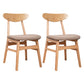 Contemporary Wooden Indoor Open Back Dining Side Chair of 16'' Wide Dining Chair Light Coffee 2 Piece Set Natural Wood Clearhalo ' kitchen&dining_furn' 'Dining Chairs' 'Dining Tables & Seating' 'dining_chair' 'furn' 'furn_dining_chair' 'Furniture' 'furniture_dining_chair' 'Kitchen & Dining Furniture' 'kitchen' 3575780