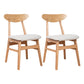 Contemporary Wooden Indoor Open Back Dining Side Chair of 16'' Wide Dining Chair Off-White 2 Piece Set Natural Wood Clearhalo ' kitchen&dining_furn' 'Dining Chairs' 'Dining Tables & Seating' 'dining_chair' 'furn' 'furn_dining_chair' 'Furniture' 'furniture_dining_chair' 'Kitchen & Dining Furniture' 'kitchen' 3575793