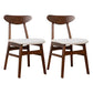 Contemporary Wooden Indoor Open Back Dining Side Chair of 16'' Wide Dining Chair Off-White 2 Piece Set Walnut Clearhalo ' kitchen&dining_furn' 'Dining Chairs' 'Dining Tables & Seating' 'dining_chair' 'furn' 'furn_dining_chair' 'Furniture' 'furniture_dining_chair' 'Kitchen & Dining Furniture' 'kitchen' 3575799