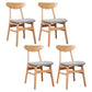 Contemporary Wooden Indoor Open Back Dining Side Chair of 16'' Wide Dining Chair Grey 4 Piece Set Natural Wood Clearhalo ' kitchen&dining_furn' 'Dining Chairs' 'Dining Tables & Seating' 'dining_chair' 'furn' 'furn_dining_chair' 'Furniture' 'furniture_dining_chair' 'Kitchen & Dining Furniture' 'kitchen' 3575803