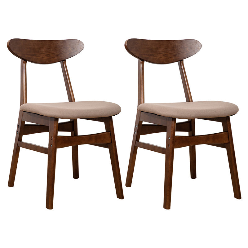 Contemporary Wooden Indoor Open Back Dining Side Chair of 16'' Wide Dining Chair Light Coffee 2 Piece Set Walnut Clearhalo ' kitchen&dining_furn' 'Dining Chairs' 'Dining Tables & Seating' 'dining_chair' 'furn' 'furn_dining_chair' 'Furniture' 'furniture_dining_chair' 'Kitchen & Dining Furniture' 'kitchen' 3575808