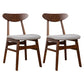 Contemporary Wooden Indoor Open Back Dining Side Chair of 16'' Wide Dining Chair Grey 2 Piece Set Walnut Clearhalo ' kitchen&dining_furn' 'Dining Chairs' 'Dining Tables & Seating' 'dining_chair' 'furn' 'furn_dining_chair' 'Furniture' 'furniture_dining_chair' 'Kitchen & Dining Furniture' 'kitchen' 3575814