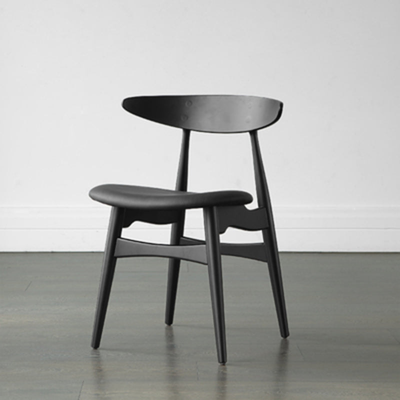 Contemporary Dining Chair Open Back Side Chair with 4 Wood Legs for Home Use Clearhalo ' kitchen&dining_furn' 'Dining Chairs' 'Dining Tables & Seating' 'dining_chair' 'furn' 'furn_dining_chair' 'Furniture' 'furniture_dining_chair' 'Kitchen & Dining Furniture' 'kitchen' 3575822