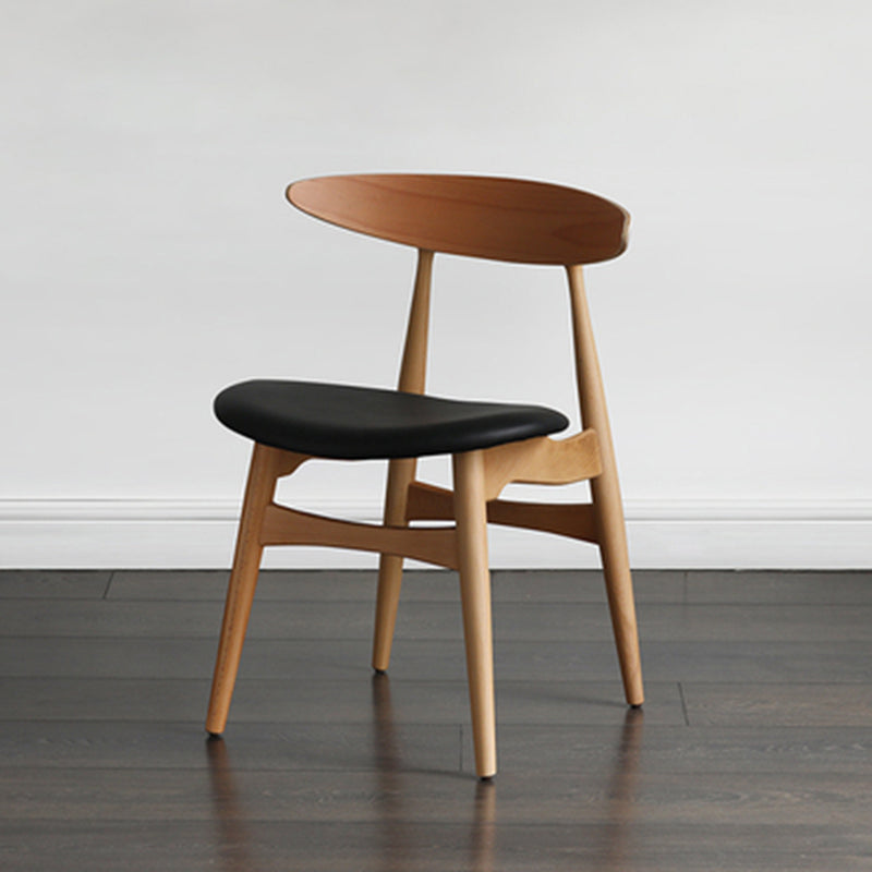 Contemporary Dining Chair Open Back Side Chair with 4 Wood Legs for Home Use Clearhalo ' kitchen&dining_furn' 'Dining Chairs' 'Dining Tables & Seating' 'dining_chair' 'furn' 'furn_dining_chair' 'Furniture' 'furniture_dining_chair' 'Kitchen & Dining Furniture' 'kitchen' 3575825