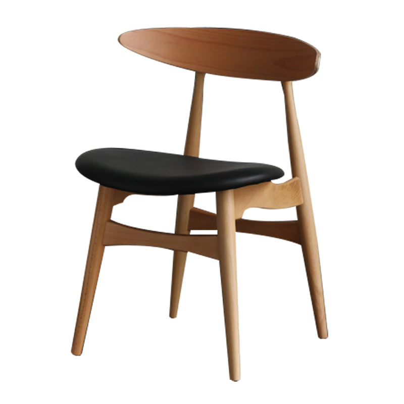 Contemporary Dining Chair Open Back Side Chair with 4 Wood Legs for Home Use Clearhalo ' kitchen&dining_furn' 'Dining Chairs' 'Dining Tables & Seating' 'dining_chair' 'furn' 'furn_dining_chair' 'Furniture' 'furniture_dining_chair' 'Kitchen & Dining Furniture' 'kitchen' 3575831