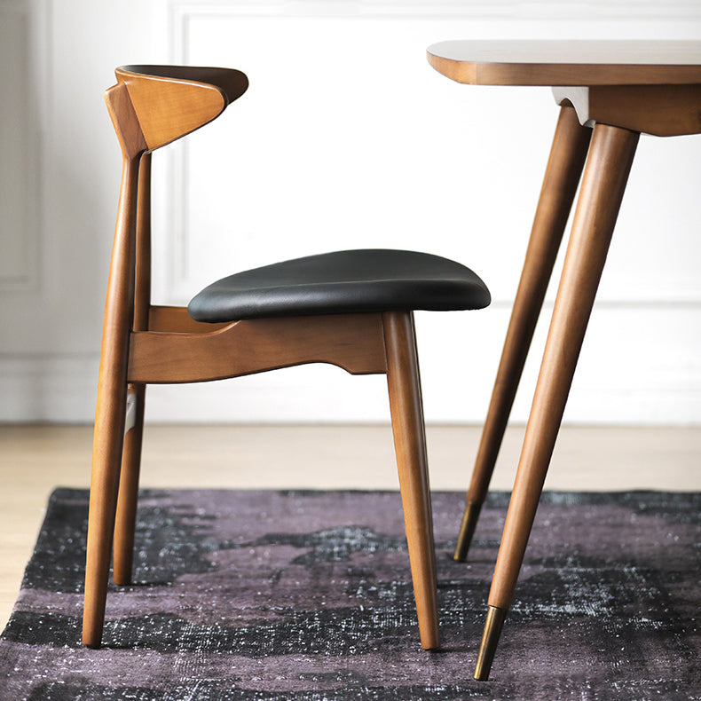 Contemporary Dining Chair Open Back Side Chair with 4 Wood Legs for Home Use Clearhalo ' kitchen&dining_furn' 'Dining Chairs' 'Dining Tables & Seating' 'dining_chair' 'furn' 'furn_dining_chair' 'Furniture' 'furniture_dining_chair' 'Kitchen & Dining Furniture' 'kitchen' 3575840