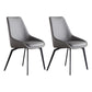 Scandinavian Style Solid Back Side Chair Upholstered Armless Chair for Home Use Grey 2 Piece Set Clearhalo ' kitchen&dining_furn' 'Dining Chairs' 'Dining Tables & Seating' 'dining_chair' 'furn' 'furn_dining_chair' 'Furniture' 'furniture_dining_chair' 'Kitchen & Dining Furniture' 'kitchen' 3575844