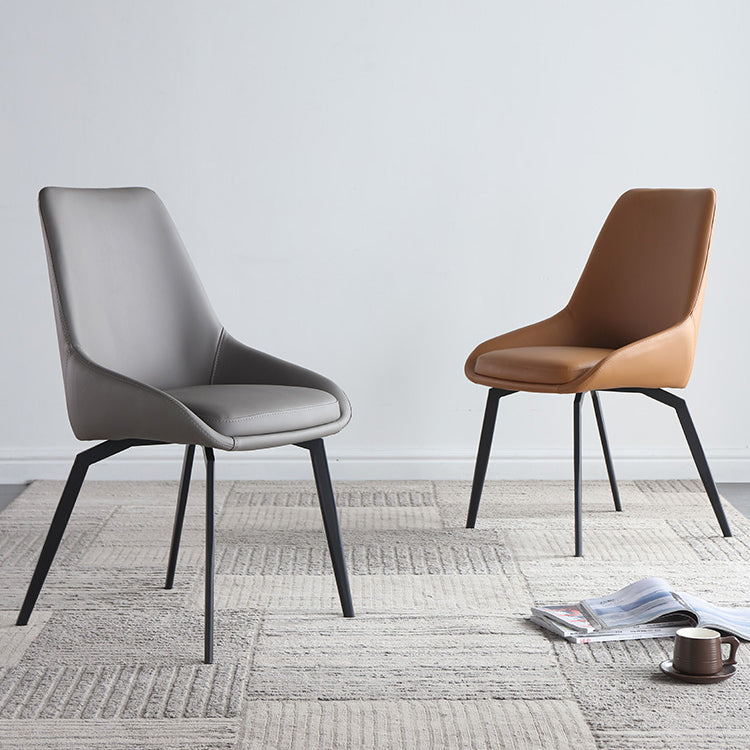 Scandinavian Style Solid Back Side Chair Upholstered Armless Chair for Home Use Clearhalo ' kitchen&dining_furn' 'Dining Chairs' 'Dining Tables & Seating' 'dining_chair' 'furn' 'furn_dining_chair' 'Furniture' 'furniture_dining_chair' 'Kitchen & Dining Furniture' 'kitchen' 3575845