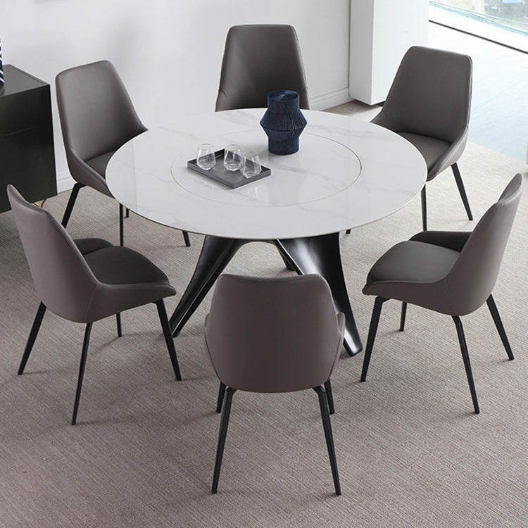 Scandinavian Style Solid Back Side Chair Upholstered Armless Chair for Home Use Clearhalo ' kitchen&dining_furn' 'Dining Chairs' 'Dining Tables & Seating' 'dining_chair' 'furn' 'furn_dining_chair' 'Furniture' 'furniture_dining_chair' 'Kitchen & Dining Furniture' 'kitchen' 3575861