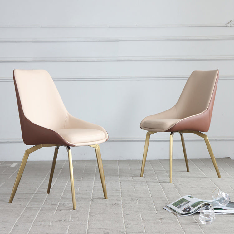 Scandinavian Style Solid Back Side Chair Upholstered Armless Chair for Home Use Clearhalo ' kitchen&dining_furn' 'Dining Chairs' 'Dining Tables & Seating' 'dining_chair' 'furn' 'furn_dining_chair' 'Furniture' 'furniture_dining_chair' 'Kitchen & Dining Furniture' 'kitchen' 3575863