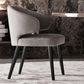 Glam Style Upholstered Side Chair Solid Back Chair with 4 Black Finish Legs Grey 1 Piece Clearhalo ' kitchen&dining_furn' 'Dining Chairs' 'Dining Tables & Seating' 'dining_chair' 'furn' 'furn_dining_chair' 'Furniture' 'furniture_dining_chair' 'Kitchen & Dining Furniture' 'kitchen' 3575864