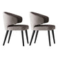 Glam Style Upholstered Side Chair Solid Back Chair with 4 Black Finish Legs Grey 2 Piece Set Clearhalo ' kitchen&dining_furn' 'Dining Chairs' 'Dining Tables & Seating' 'dining_chair' 'furn' 'furn_dining_chair' 'Furniture' 'furniture_dining_chair' 'Kitchen & Dining Furniture' 'kitchen' 3575865