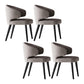 Glam Style Upholstered Side Chair Solid Back Chair with 4 Black Finish Legs Grey 4 Piece Set Clearhalo ' kitchen&dining_furn' 'Dining Chairs' 'Dining Tables & Seating' 'dining_chair' 'furn' 'furn_dining_chair' 'Furniture' 'furniture_dining_chair' 'Kitchen & Dining Furniture' 'kitchen' 3575866