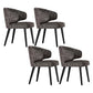 Glam Style Upholstered Side Chair Solid Back Chair with 4 Black Finish Legs Black White 4 Piece Set Clearhalo ' kitchen&dining_furn' 'Dining Chairs' 'Dining Tables & Seating' 'dining_chair' 'furn' 'furn_dining_chair' 'Furniture' 'furniture_dining_chair' 'Kitchen & Dining Furniture' 'kitchen' 3575884