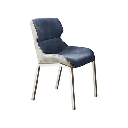 Nordic Cushioned Dining Chair 32"H Wingback Parsons Chair with Metal Base for Restaurant Peacock Blue 1 Piece Clearhalo ' kitchen&dining_furn' 'Dining Chairs' 'Dining Tables & Seating' 'dining_chair' 'furn' 'furn_dining_chair' 'Furniture' 'furniture_dining_chair' 'Kitchen & Dining Furniture' 'kitchen' 3575888