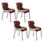 Nordic Cushioned Dining Chair 32"H Wingback Parsons Chair with Metal Base for Restaurant Red 4 Piece Set Clearhalo ' kitchen&dining_furn' 'Dining Chairs' 'Dining Tables & Seating' 'dining_chair' 'furn' 'furn_dining_chair' 'Furniture' 'furniture_dining_chair' 'Kitchen & Dining Furniture' 'kitchen' 3575904