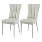 Glam Style Wingback Side Chair Upholstered Armless Dining Chairs for Home White 2 Piece Set White Clearhalo ' kitchen&dining_furn' 'Dining Chairs' 'Dining Tables & Seating' 'dining_chair' 'furn' 'furn_dining_chair' 'Furniture' 'furniture_dining_chair' 'Kitchen & Dining Furniture' 'kitchen' 3575928
