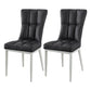 Glam Style Wingback Side Chair Upholstered Armless Dining Chairs for Home Black 2 Piece Set White Clearhalo ' kitchen&dining_furn' 'Dining Chairs' 'Dining Tables & Seating' 'dining_chair' 'furn' 'furn_dining_chair' 'Furniture' 'furniture_dining_chair' 'Kitchen & Dining Furniture' 'kitchen' 3575934