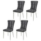 Glam Style Wingback Side Chair Upholstered Armless Dining Chairs for Home Grey 4 Piece Set White Clearhalo ' kitchen&dining_furn' 'Dining Chairs' 'Dining Tables & Seating' 'dining_chair' 'furn' 'furn_dining_chair' 'Furniture' 'furniture_dining_chair' 'Kitchen & Dining Furniture' 'kitchen' 3575941