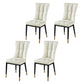 Glam Style Wingback Side Chair Upholstered Armless Dining Chairs for Home White 4 Piece Set Brass Gold Clearhalo ' kitchen&dining_furn' 'Dining Chairs' 'Dining Tables & Seating' 'dining_chair' 'furn' 'furn_dining_chair' 'Furniture' 'furniture_dining_chair' 'Kitchen & Dining Furniture' 'kitchen' 3575944