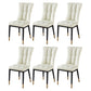Glam Style Wingback Side Chair Upholstered Armless Dining Chairs for Home White 6 Piece Set Brass Gold Clearhalo ' kitchen&dining_furn' 'Dining Chairs' 'Dining Tables & Seating' 'dining_chair' 'furn' 'furn_dining_chair' 'Furniture' 'furniture_dining_chair' 'Kitchen & Dining Furniture' 'kitchen' 3575945