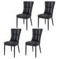 Glam Style Wingback Side Chair Upholstered Armless Dining Chairs for Home Black 4 Piece Set Black Clearhalo ' kitchen&dining_furn' 'Dining Chairs' 'Dining Tables & Seating' 'dining_chair' 'furn' 'furn_dining_chair' 'Furniture' 'furniture_dining_chair' 'Kitchen & Dining Furniture' 'kitchen' 3575947