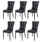 Glam Style Wingback Side Chair Upholstered Armless Dining Chairs for Home Black 6 Piece Set Black Clearhalo ' kitchen&dining_furn' 'Dining Chairs' 'Dining Tables & Seating' 'dining_chair' 'furn' 'furn_dining_chair' 'Furniture' 'furniture_dining_chair' 'Kitchen & Dining Furniture' 'kitchen' 3575948