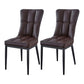 Glam Style Wingback Side Chair Upholstered Armless Dining Chairs for Home Brown 2 Piece Set Black Clearhalo ' kitchen&dining_furn' 'Dining Chairs' 'Dining Tables & Seating' 'dining_chair' 'furn' 'furn_dining_chair' 'Furniture' 'furniture_dining_chair' 'Kitchen & Dining Furniture' 'kitchen' 3575949