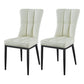 Glam Style Wingback Side Chair Upholstered Armless Dining Chairs for Home White 2 Piece Set Black Clearhalo ' kitchen&dining_furn' 'Dining Chairs' 'Dining Tables & Seating' 'dining_chair' 'furn' 'furn_dining_chair' 'Furniture' 'furniture_dining_chair' 'Kitchen & Dining Furniture' 'kitchen' 3575952
