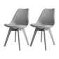 Glam Style Plastic Dining Armless Chair Upholstered Solid Back Side Chairs for Home Use Grey Set of 2 Clearhalo ' kitchen&dining_furn' 'Dining Chairs' 'Dining Tables & Seating' 'dining_chair' 'Furniture' 'furniture_dining_chair' 'Kitchen & Dining Furniture' 'kitchen' 3575958