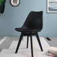 Glam Style Plastic Dining Armless Chair Upholstered Solid Back Side Chairs for Home Use Black 1 Piece Clearhalo ' kitchen&dining_furn' 'Dining Chairs' 'Dining Tables & Seating' 'dining_chair' 'Furniture' 'furniture_dining_chair' 'Kitchen & Dining Furniture' 'kitchen' 3575962