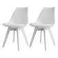 Glam Style Plastic Dining Armless Chair Upholstered Solid Back Side Chairs for Home Use White Set of 2 Clearhalo ' kitchen&dining_furn' 'Dining Chairs' 'Dining Tables & Seating' 'dining_chair' 'Furniture' 'furniture_dining_chair' 'Kitchen & Dining Furniture' 'kitchen' 3575969