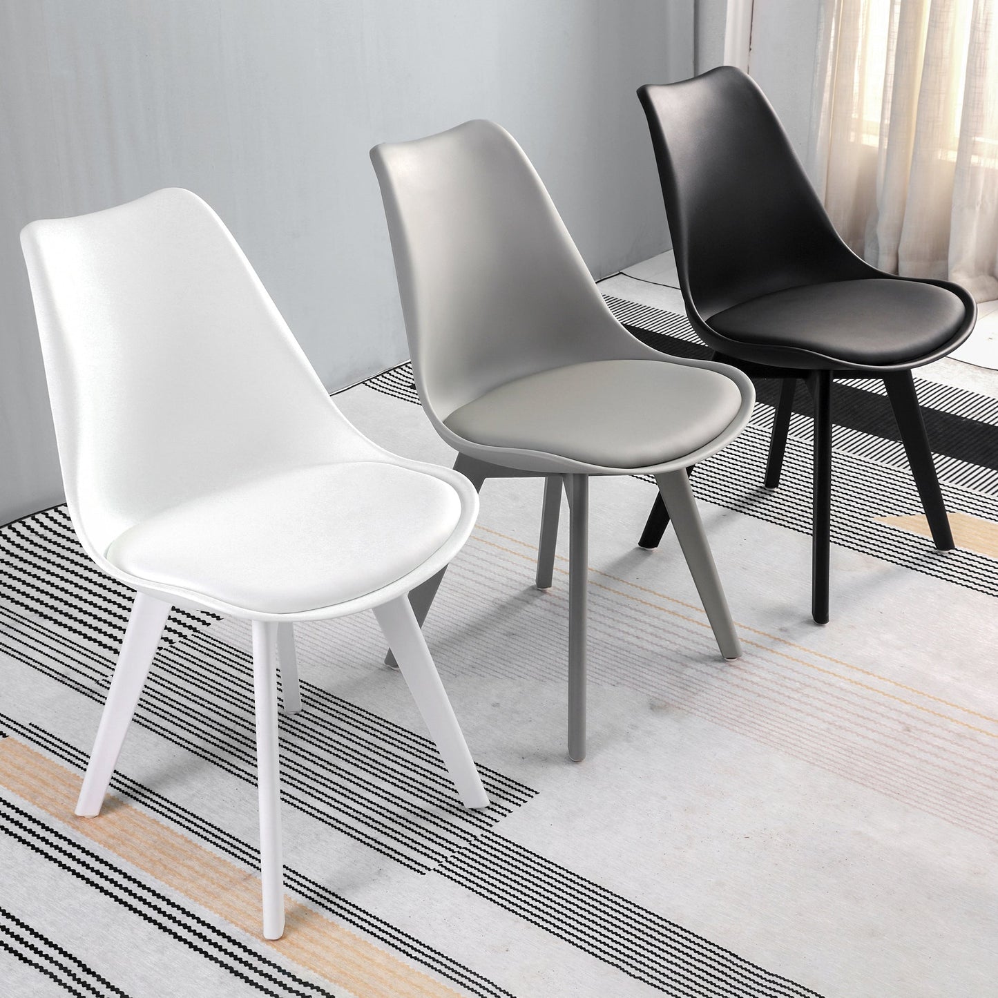 Glam Style Plastic Dining Armless Chair Upholstered Solid Back Side Chairs for Home Use Clearhalo ' kitchen&dining_furn' 'Dining Chairs' 'Dining Tables & Seating' 'dining_chair' 'Furniture' 'furniture_dining_chair' 'Kitchen & Dining Furniture' 'kitchen' 3575970