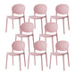 Nordic Plastic Open Back Dining Side Chair 32"H Dining Chair with 4 Legs for Restaurant Pink 8 Piece Set Clearhalo ' kitchen&dining_furn' 'Dining Chairs' 'Dining Tables & Seating' 'dining_chair' 'furn' 'furn_dining_chair' 'Furniture' 'furniture_dining_chair' 'Kitchen & Dining Furniture' 'kitchen' 3575974