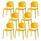 Nordic Plastic Open Back Dining Side Chair 32"H Dining Chair with 4 Legs for Restaurant Yellow 8 Piece Set Clearhalo ' kitchen&dining_furn' 'Dining Chairs' 'Dining Tables & Seating' 'dining_chair' 'furn' 'furn_dining_chair' 'Furniture' 'furniture_dining_chair' 'Kitchen & Dining Furniture' 'kitchen' 3575979
