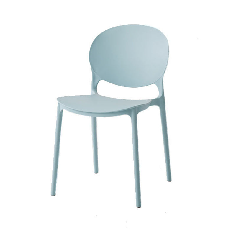 Nordic Plastic Open Back Dining Side Chair 32"H Dining Chair with 4 Legs for Restaurant Clearhalo ' kitchen&dining_furn' 'Dining Chairs' 'Dining Tables & Seating' 'dining_chair' 'furn' 'furn_dining_chair' 'Furniture' 'furniture_dining_chair' 'Kitchen & Dining Furniture' 'kitchen' 3575981