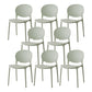 Nordic Plastic Open Back Dining Side Chair 32"H Dining Chair with 4 Legs for Restaurant Green 8 Piece Set Clearhalo ' kitchen&dining_furn' 'Dining Chairs' 'Dining Tables & Seating' 'dining_chair' 'furn' 'furn_dining_chair' 'Furniture' 'furniture_dining_chair' 'Kitchen & Dining Furniture' 'kitchen' 3575982