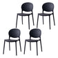 Nordic Plastic Open Back Dining Side Chair 32"H Dining Chair with 4 Legs for Restaurant Black 4 Piece Set Clearhalo ' kitchen&dining_furn' 'Dining Chairs' 'Dining Tables & Seating' 'dining_chair' 'furn' 'furn_dining_chair' 'Furniture' 'furniture_dining_chair' 'Kitchen & Dining Furniture' 'kitchen' 3575985
