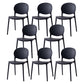 Nordic Plastic Open Back Dining Side Chair 32"H Dining Chair with 4 Legs for Restaurant Black 8 Piece Set Clearhalo ' kitchen&dining_furn' 'Dining Chairs' 'Dining Tables & Seating' 'dining_chair' 'furn' 'furn_dining_chair' 'Furniture' 'furniture_dining_chair' 'Kitchen & Dining Furniture' 'kitchen' 3575987