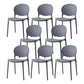 Nordic Plastic Open Back Dining Side Chair 32"H Dining Chair with 4 Legs for Restaurant Grey 8 Piece Set Clearhalo ' kitchen&dining_furn' 'Dining Chairs' 'Dining Tables & Seating' 'dining_chair' 'furn' 'furn_dining_chair' 'Furniture' 'furniture_dining_chair' 'Kitchen & Dining Furniture' 'kitchen' 3575990