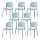 Nordic Plastic Open Back Dining Side Chair 32"H Dining Chair with 4 Legs for Restaurant Blue 8 Piece Set Clearhalo ' kitchen&dining_furn' 'Dining Chairs' 'Dining Tables & Seating' 'dining_chair' 'furn' 'furn_dining_chair' 'Furniture' 'furniture_dining_chair' 'Kitchen & Dining Furniture' 'kitchen' 3575992