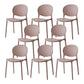 Nordic Plastic Open Back Dining Side Chair 32"H Dining Chair with 4 Legs for Restaurant Off-White 8 Piece Set Clearhalo ' kitchen&dining_furn' 'Dining Chairs' 'Dining Tables & Seating' 'dining_chair' 'furn' 'furn_dining_chair' 'Furniture' 'furniture_dining_chair' 'Kitchen & Dining Furniture' 'kitchen' 3575994