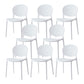 Nordic Plastic Open Back Dining Side Chair 32"H Dining Chair with 4 Legs for Restaurant White 8 Piece Set Clearhalo ' kitchen&dining_furn' 'Dining Chairs' 'Dining Tables & Seating' 'dining_chair' 'furn' 'furn_dining_chair' 'Furniture' 'furniture_dining_chair' 'Kitchen & Dining Furniture' 'kitchen' 3575996